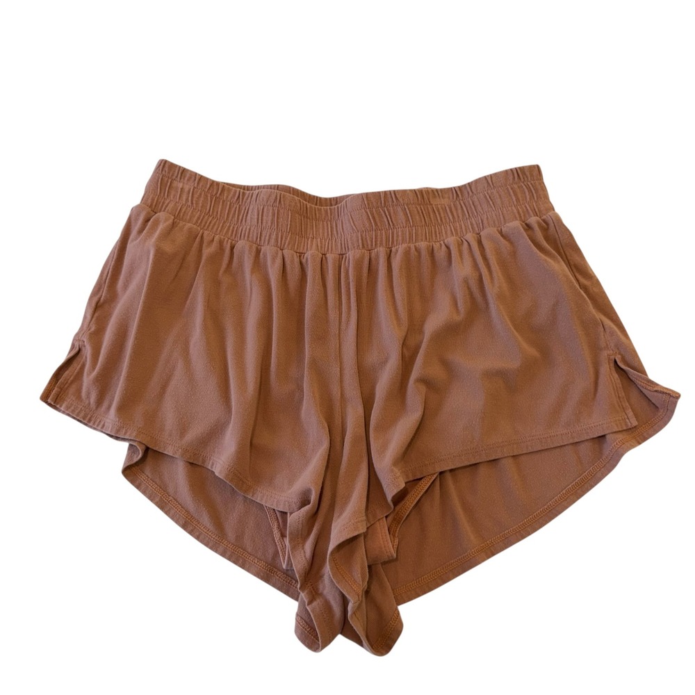 RicherPoorer‎ Lounge Shorts Women Medium Brown Excellent Elastic Waist Jersey